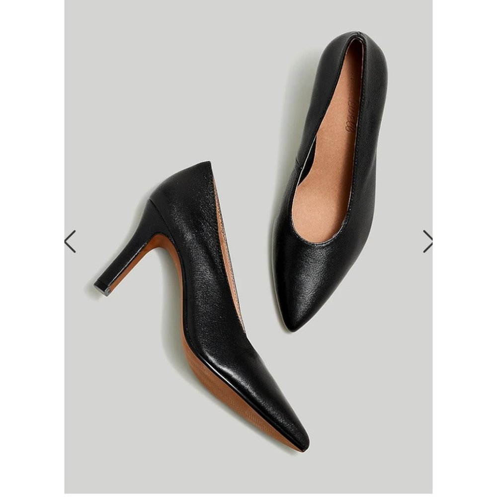 Madewell $148 The Janet Pump Size 7.5 NN061 Black